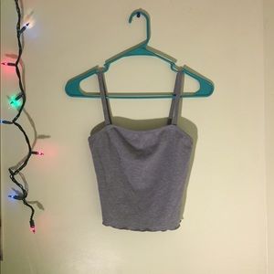 cute casual grey crop top